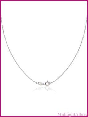 925 Sterling Silver 1.1mm Dainty Cable Chain Necklace Women